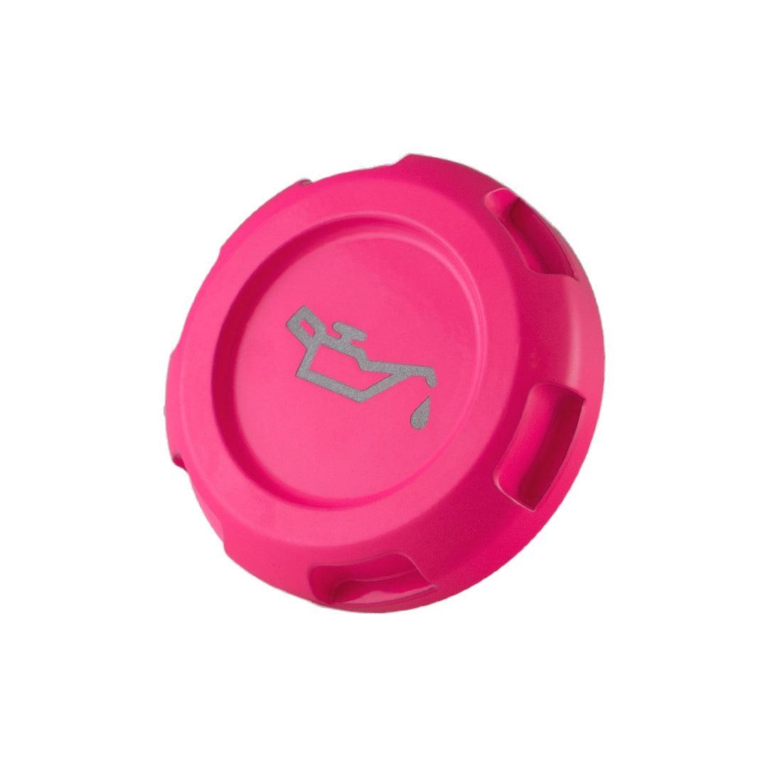 Billetworkz Oil Cap Engraved Zero Series Hyper Pink Subaru WRX 02-26 / STI 04-21 / BRZ 13-26 | BW-EBCZ-SUB-OIL-HYPK-E