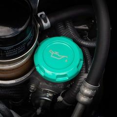 Billetworkz Oil Cap Engraved Zero Series Hyper Teal Subaru WRX 02-26 / STI 04-21 / BRZ 13-26 | BW-EBCZ-SUB-OIL-HYTL-E