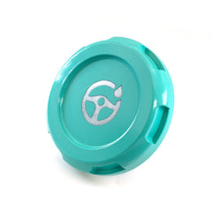 Billetworkz Power Steering Fluid Cap Engraved Zero Series Hyper Teal Subaru WRX 08-14 / STI 08-21 | BW-EBCZ-SUB-PS2-HYTL-E