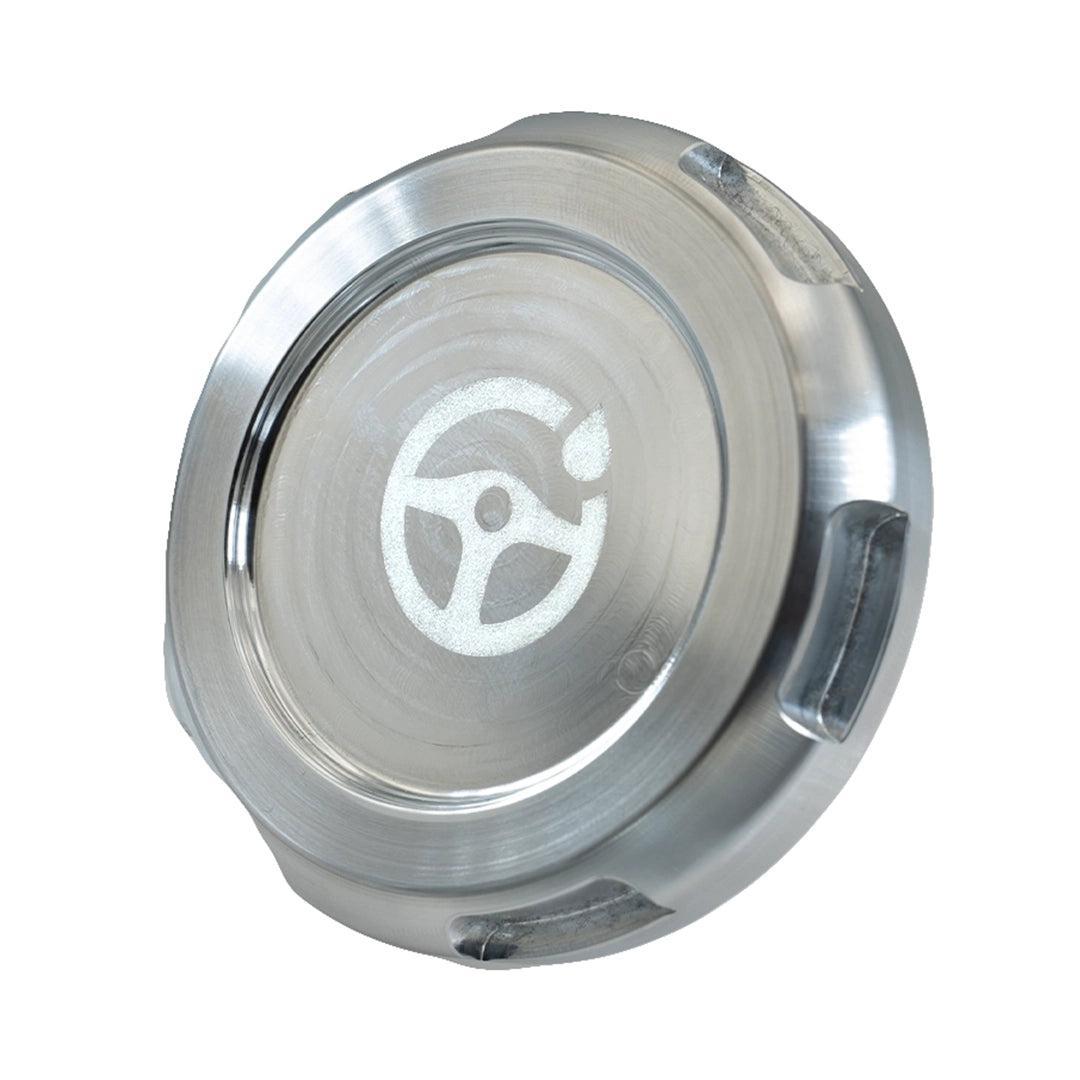 Billetworkz Power Steering Fluid Cap Engraved Zero Series Silver Subaru WRX 08-14 / STI 08-21 | BW-EBCZ-SUB-PS2-SIL-E