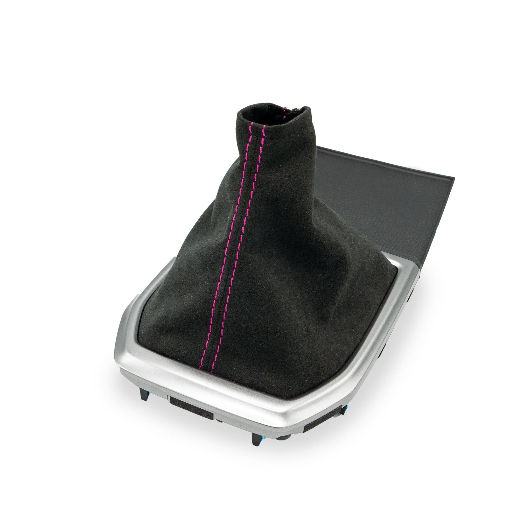Billetworkz Premium Black Alcantara Pink Thread Shift Boot Subaru WRX 2022-2026 | SBA-SUB-WRXVB-BLK-PNK