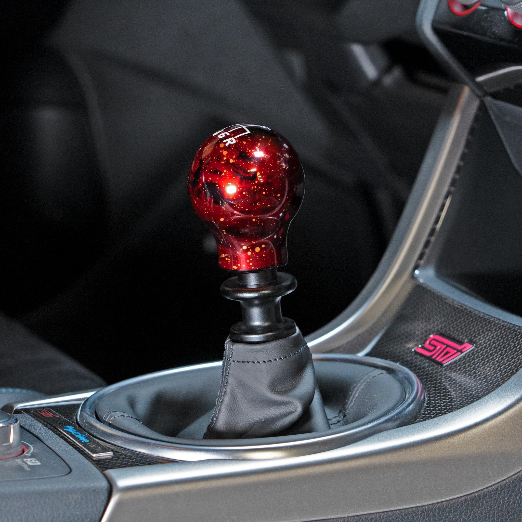 Billetworkz Shift Knob 6-Speed Lightbulb Red Cosmic Subaru WRX 2015-2026 / STI 04-21 | BW-KNB-WRX6-VEL6-RC-LB