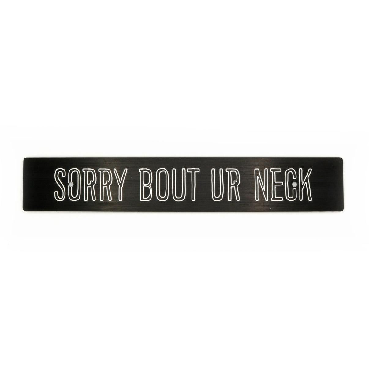 Billetworkz "Sorry Bout Ur Neck" Plate Delete Subaru WRX 2008-2014 / STI 2008-2014