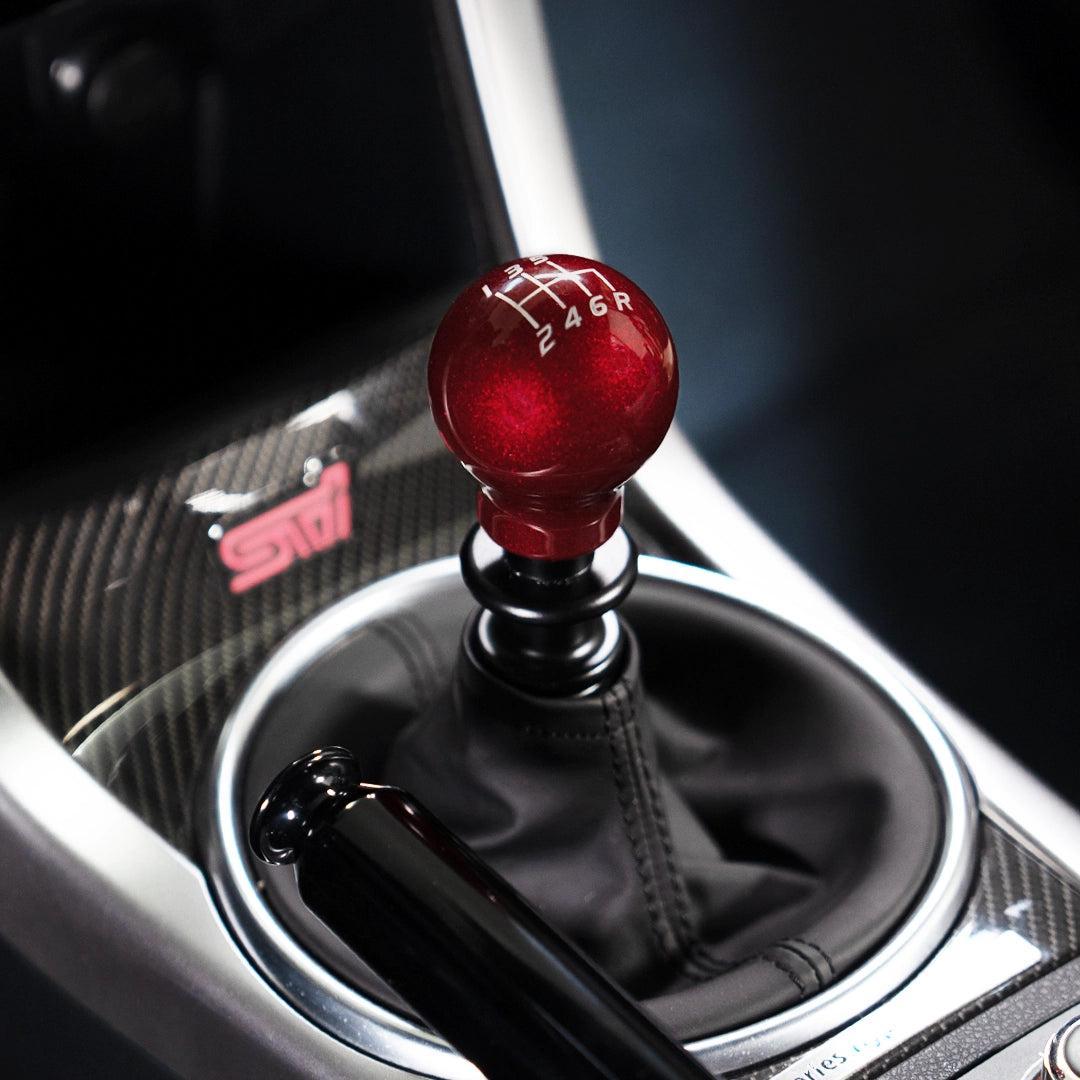 Billetworkz Weighted Shift Knob 6-Speed Lightbulb Candy Red Subaru WRX 15-26 / STI 04-21 | BW-KNB-WRX6-VEL6-CRED-LB