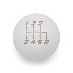 Billetworkz Weighted Shift Knob 6-Speed Lightbulb Gloss White Subaru WRX 15-26 / STI 04-21 | BW-KNB-WRX6-VEL6-GWHT-LB