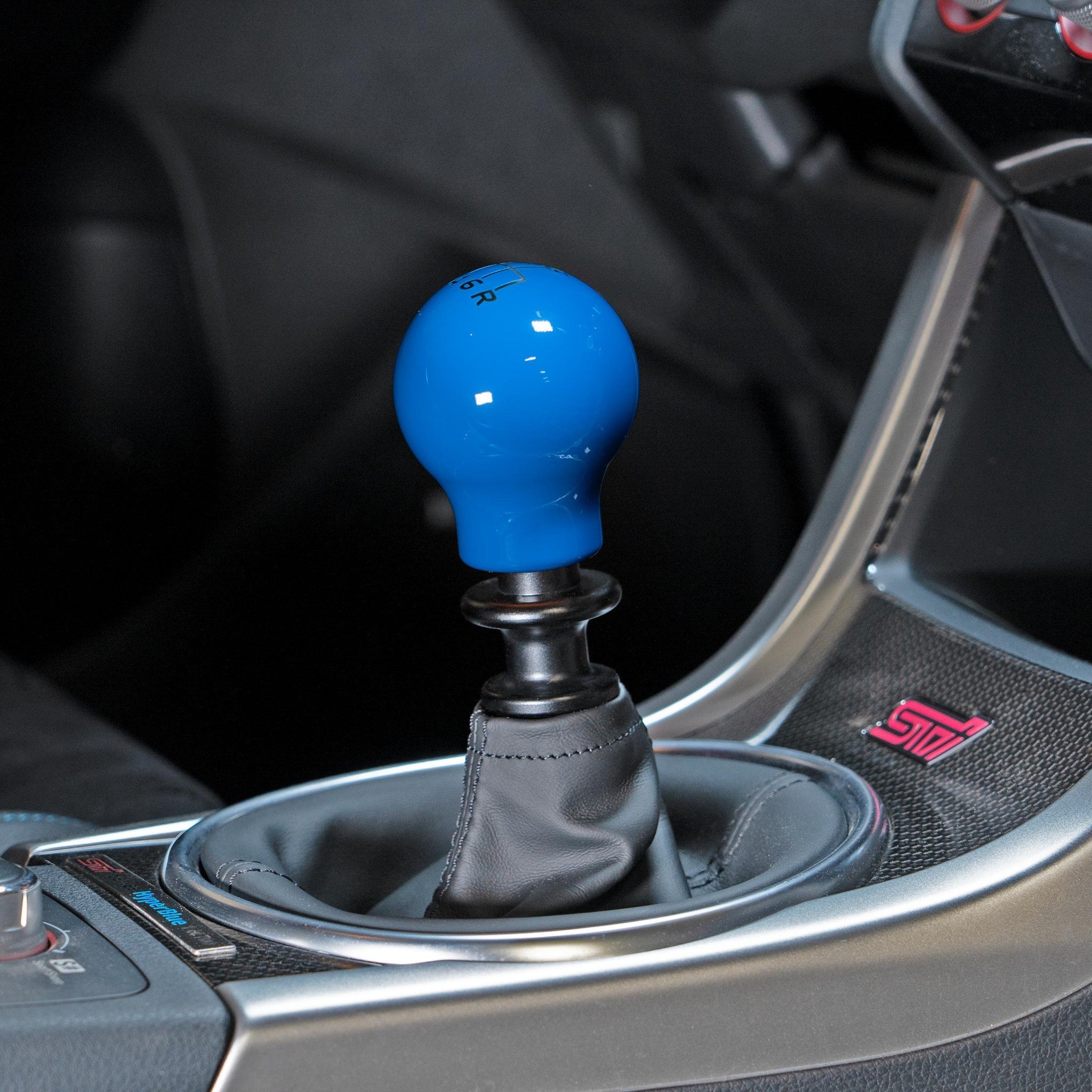 Billetworkz Weighted Shift Knob 6-Speed Lightbulb Hyper Blue Subaru WRX 15-26 / STI 04-21 | BW-KNB-WRX6-VEL6-HYBL-LB