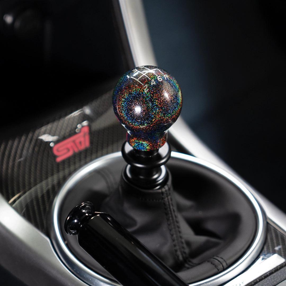 Billetworkz Weighted Shift Knob 6-Speed Lightbulb Rainbow Sparkle Subaru WRX 15-26 / STI 04-21 | BW-KNB-WRX6-VEL6-RBSP-LB