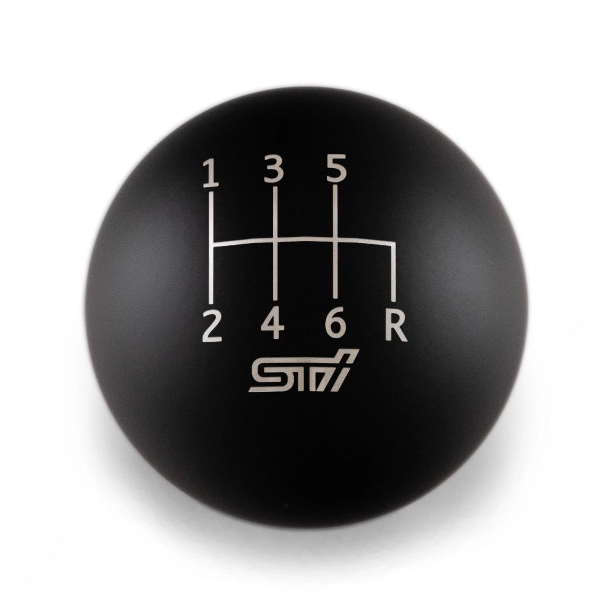 Billetworkz Weighted Shift Knob STI 6-Speed Engraving Subaru STI 2004-2021 / WRX 15-26-Matte Black Lightbulb | BW-KNB-STI6-SSTI-MBLK-LB