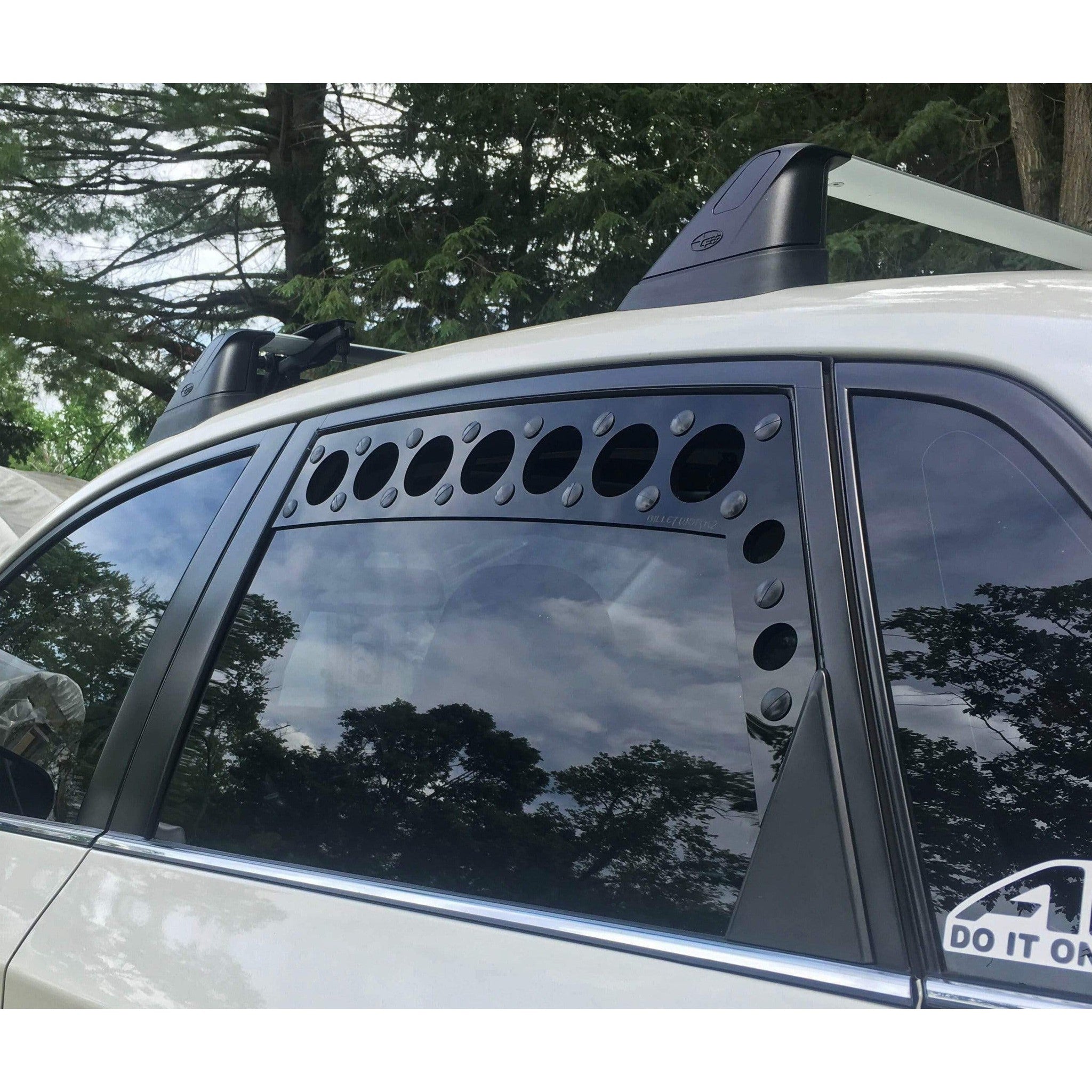 Billetworkz Window Vents Wire Mesh Subaru WRX / STI 2008-2014 | BW-WV-SUB-GR-BK-WM