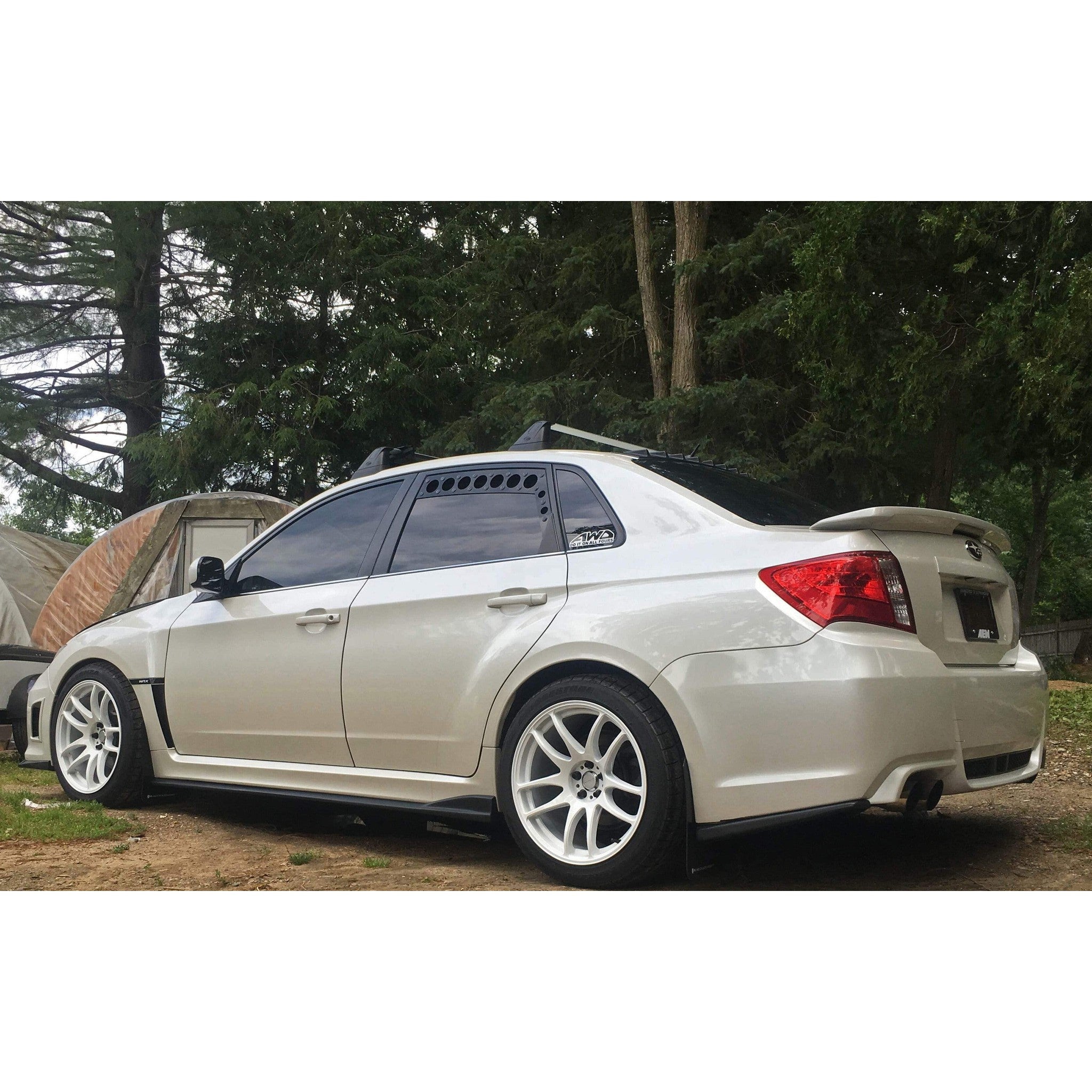 Billetworkz Window Vents Wire Mesh Subaru WRX / STI 2008-2014 | BW-WV-SUB-GR-BK-WM