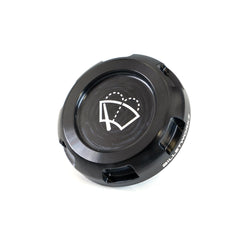 Billetworkz Wiper Fluid Cap Engraved Zero Series Black Anodized Subaru WRX 02-25 / STI 04-21 | BW-EBCZ-SUB-WIP-BLK-E