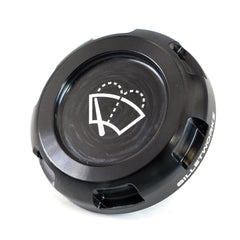 Billetworkz Wiper Fluid Cap Engraved Zero Series Black Anodized Subaru WRX 02-25 / STI 04-21 | BW-EBCZ-SUB-WIP-BLK-E
