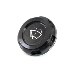 Billetworkz Wiper Fluid Cap Engraved Zero Series Black Anodized Subaru WRX 02-26 / STI 04-21 | BW-EBCZ-SUB-WIP-BLK-E