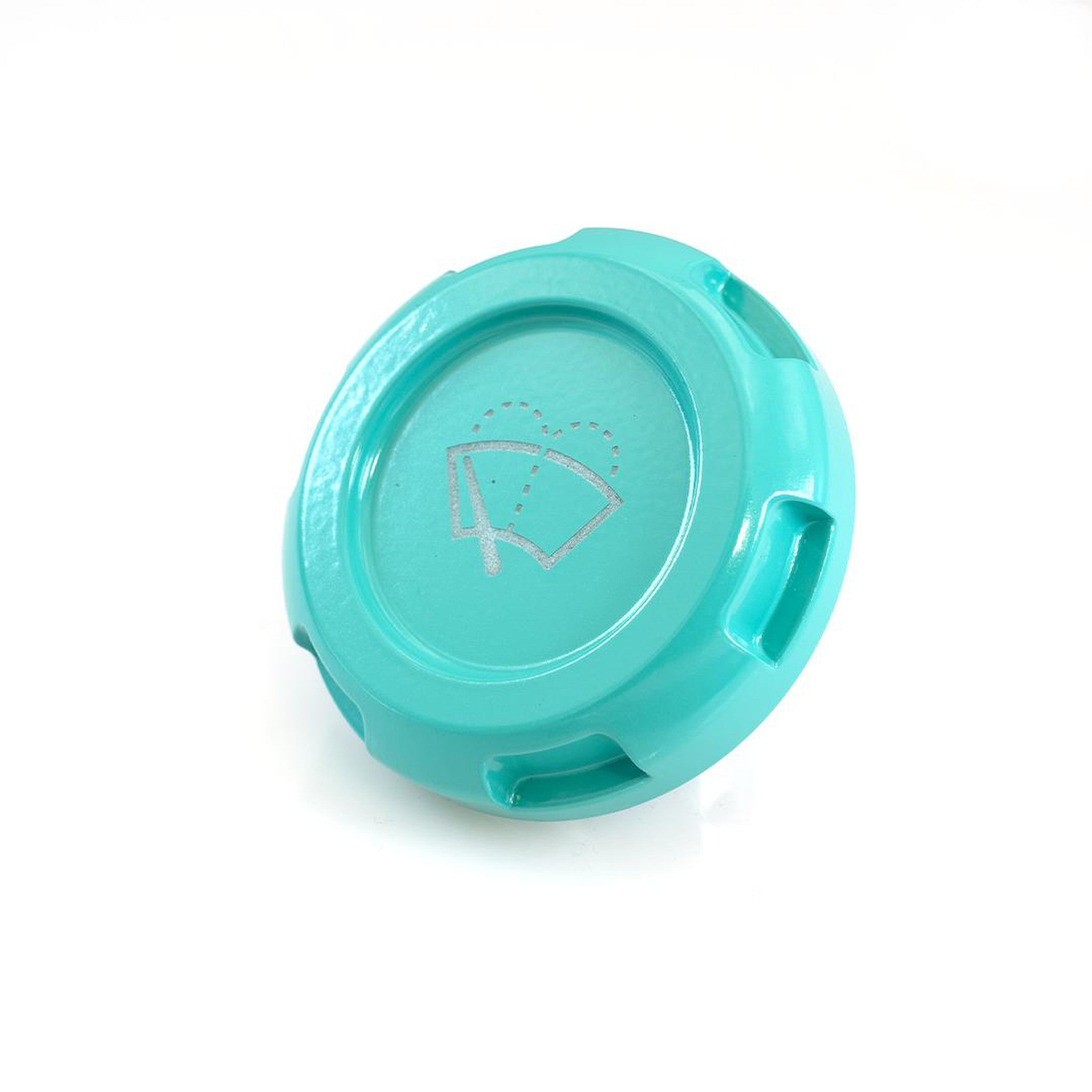 Billetworkz Wiper Fluid Cap Engraved Zero Series Hyper Teal Subaru WRX 02-26 / STI 04-21 | BW-EBCZ-SUB-WIP-HYTL-E