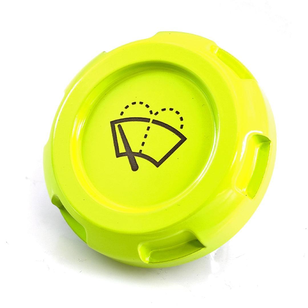 Billetworkz Wiper Fluid Cap Engraved Zero Series Neon Yellow Subaru WRX 02-26 / STI 04-21 | BW-EBCZ-SUB-WIP-NYEL-E
