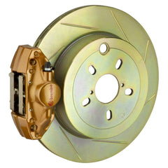 Brembo GT Series Slotted Gold Caliper Rear Subaru WRX w/o Eyesight 2015-2021 | 2E5.5003A4
