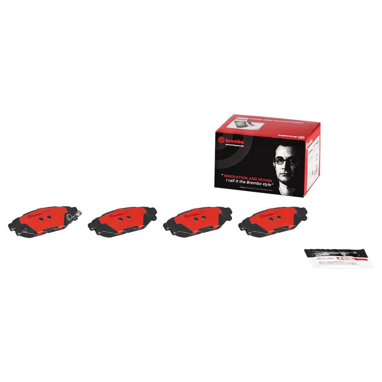 Brembo NAO Ceramic Rear Brake Pads Subaru WRX w/o Eyesight Tech 2015-2021 | P78020N