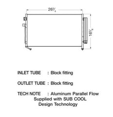 CSF A/C Condenser Subaru Forester 2.5L 03-08 / Forester XT 04-08 | 10643