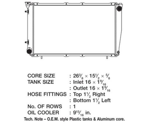 CSF OEM Plastic Radiator Subaru Forester 2.5L 1998 | 2620
