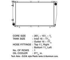 CSF OEM Plastic Radiator Subaru Forester 2.5L 1998 | 2620