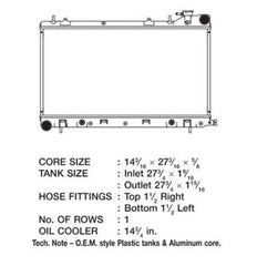 CSF OEM Plastic Radiator Subaru Forester 2.5L 2003-2005 | 3139
