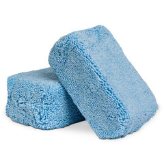 Chemical Guys Premium Grade Microfiber Applicators - 2in x 4in x 6in - Blue - 2 Pack