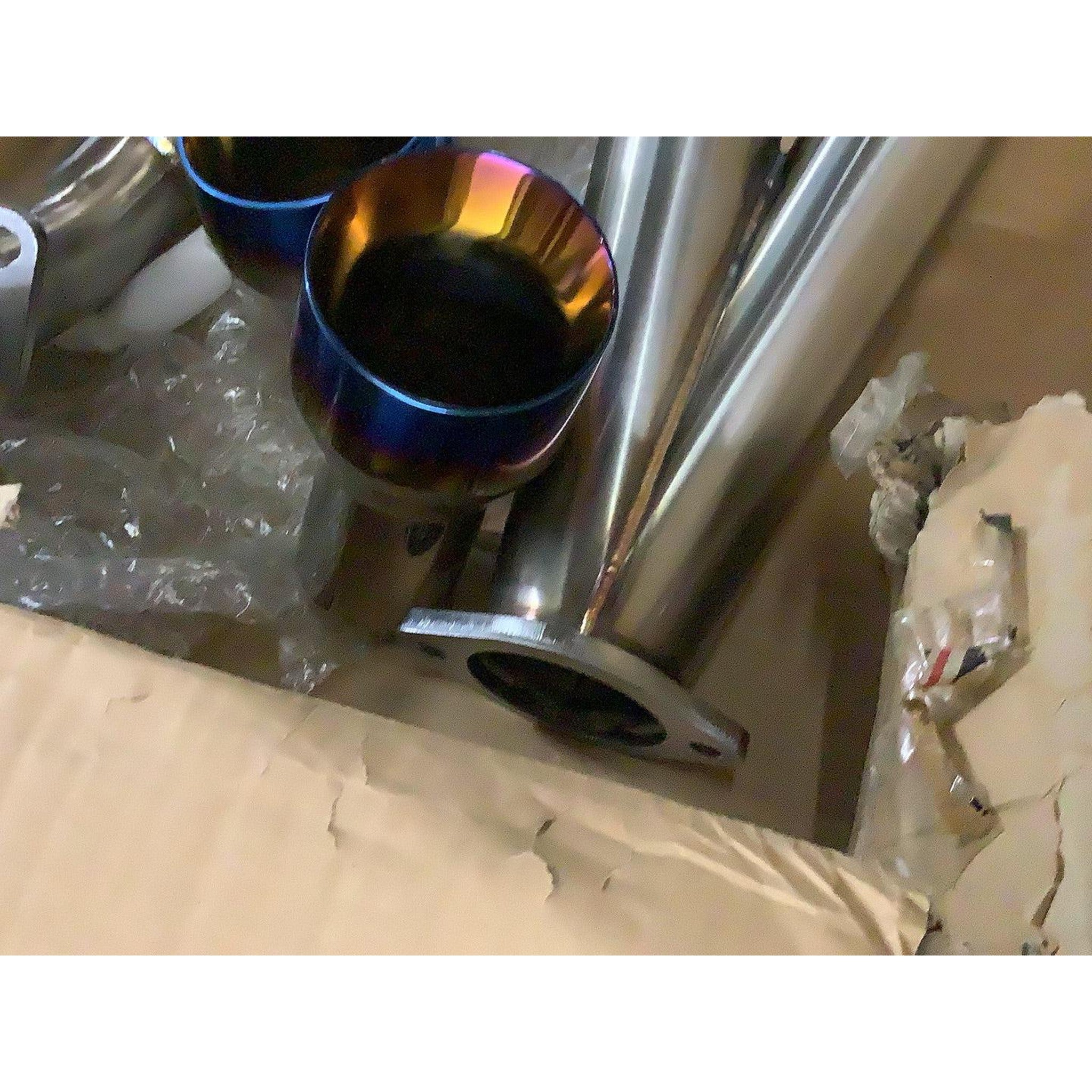 Clearance / OPENBOX Megan Racing Cat Back Exhaust Burnt Blue Tips Infi