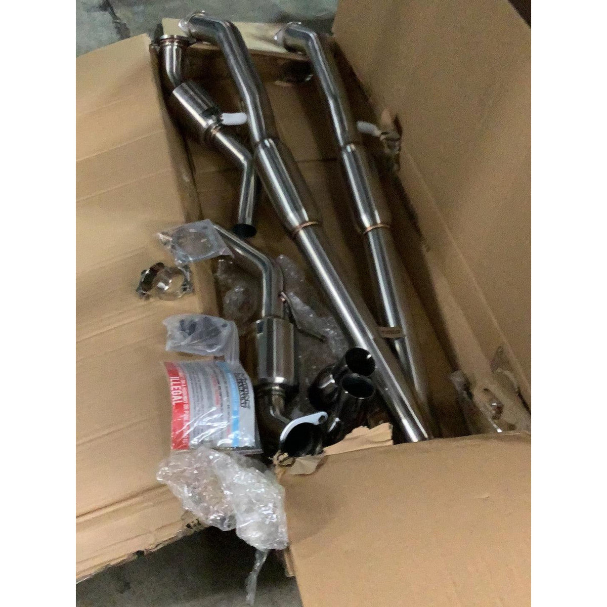 Clearance / OPENBOX Megan Racing Cat Back Exhaust Burnt Blue Tips Infi