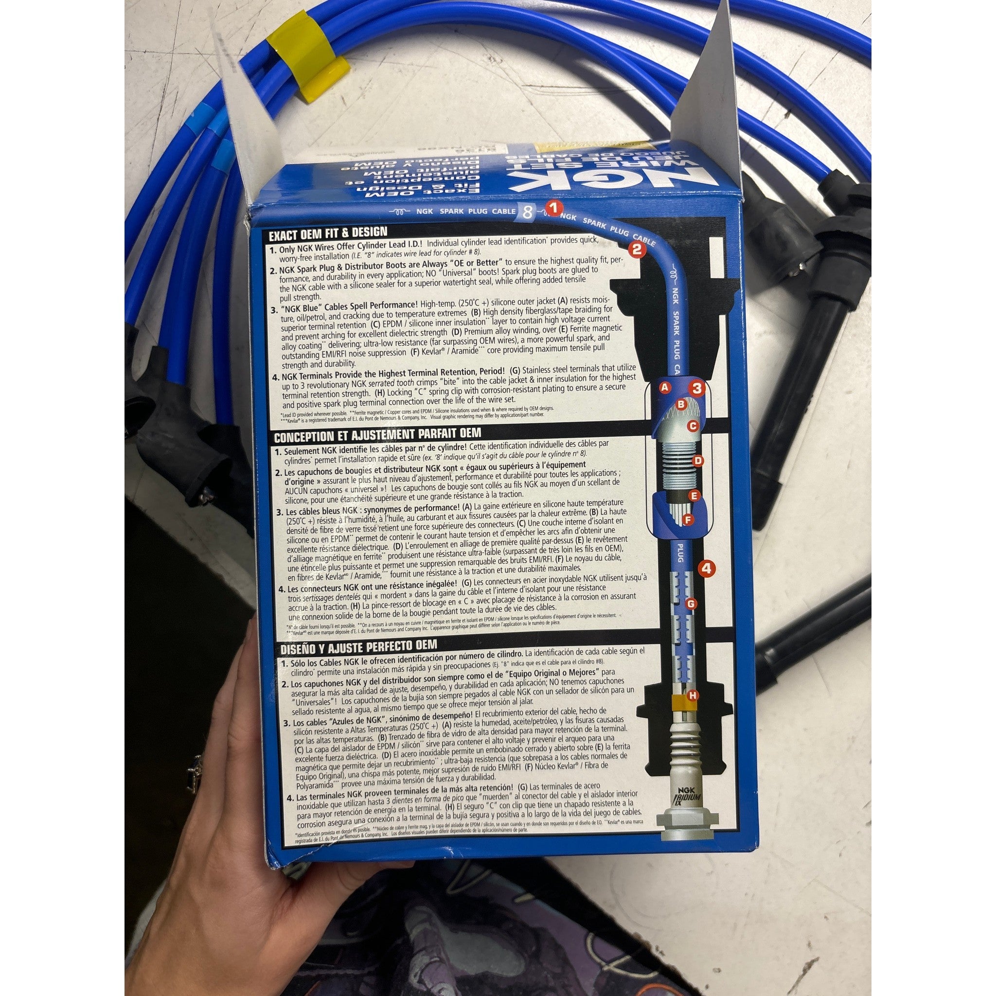 Clearance / OPENBOX NGK (9136) NX96 Spark Plug Wire Set, 1991-1994 Nissan 240SX