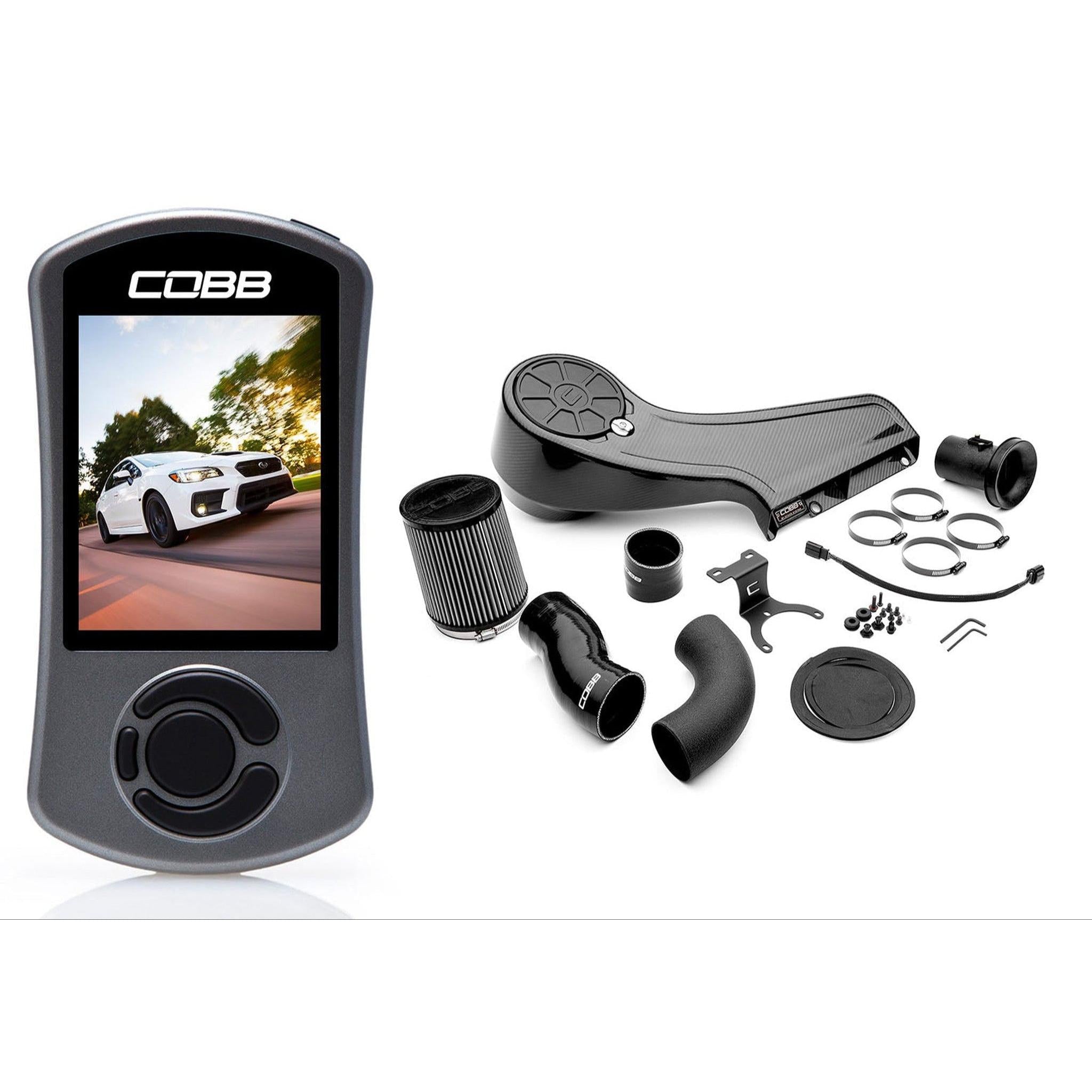 Cobb 2018-2021 Subaru WRX Stage 1+ CAN Flex Fuel Redline Carbon Fiber Power Package | SUB0040W1P-2FF-RED