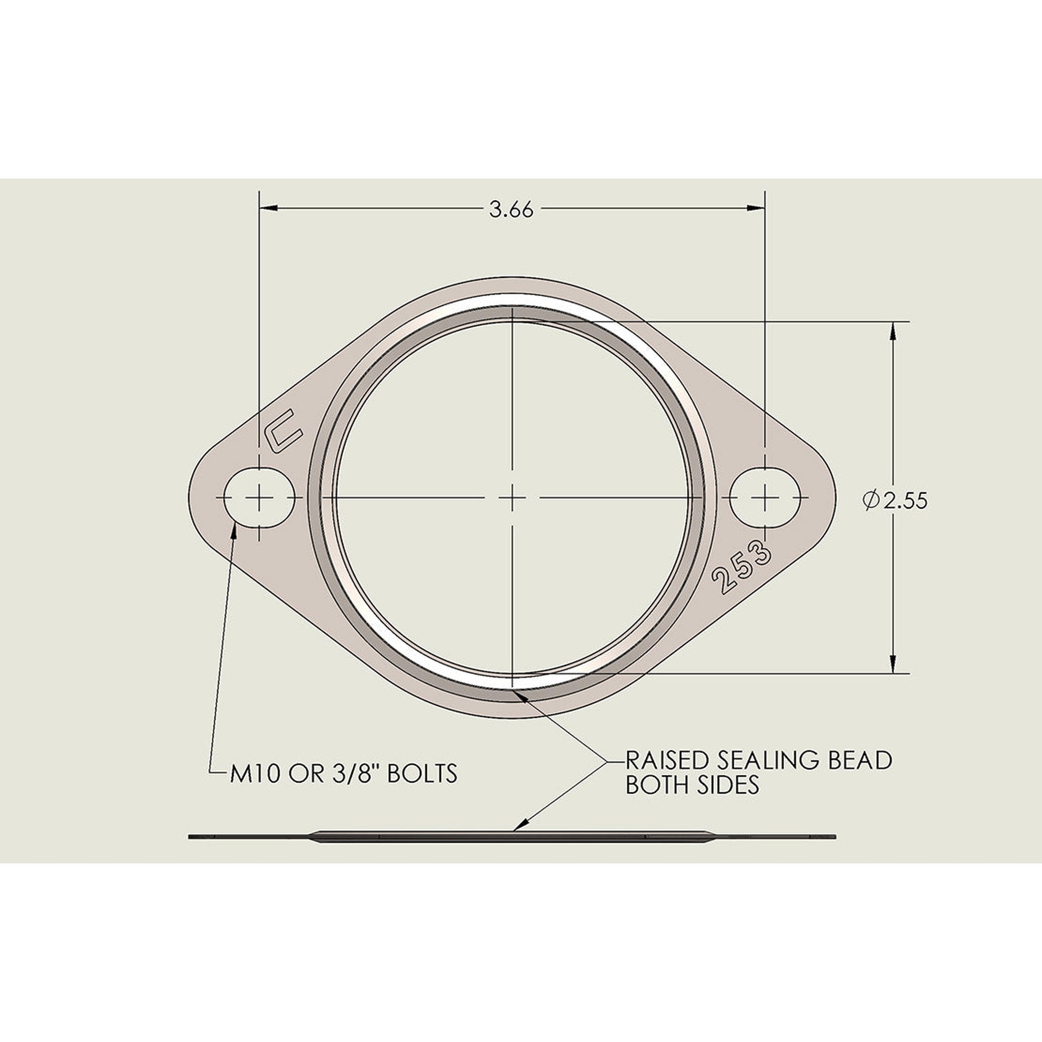 Cobb 2.5-inch 2 Bolt Exhaust Gasket Subaru BRZ 13-20 / Toyota 86 17-20 / Scion FR-S 13-16 | UNI-001-253