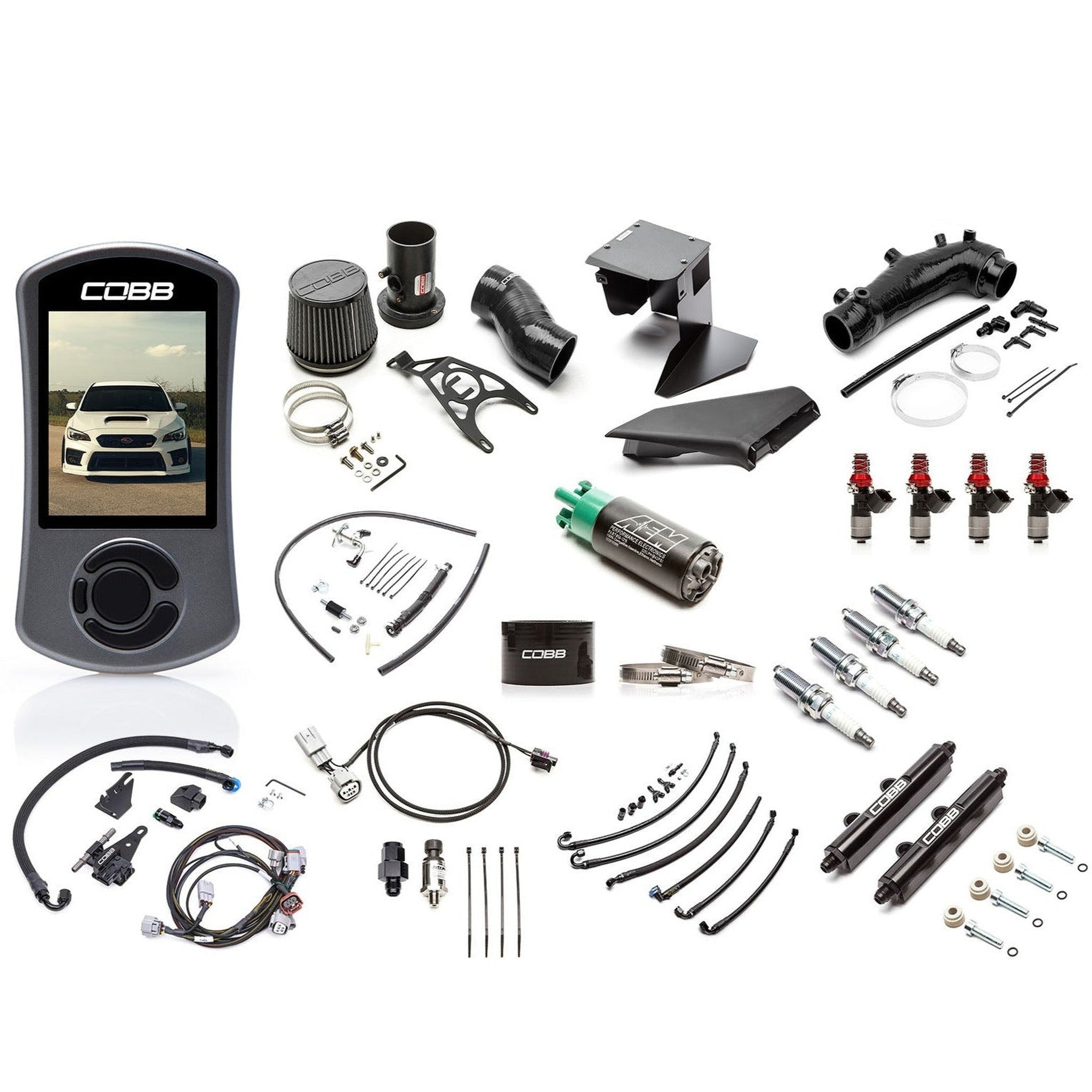 Cobb NexGen Stage 2 + Flex Fuel Power Package Subaru STI 2019-2021 - Blue SF Hose | SUB004NG2S2FF-BL