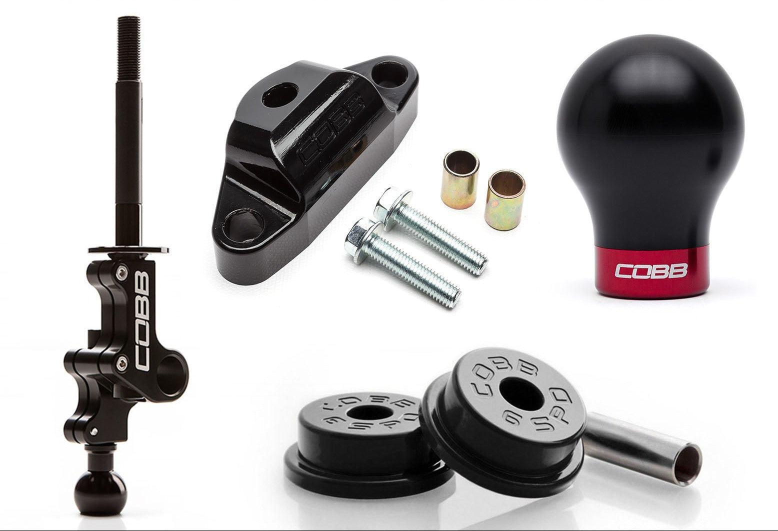 Cobb Stage 1+ Drivetrain Package Weighted Knob White Subaru STI 2004-2021 | 215X01P-WK-W