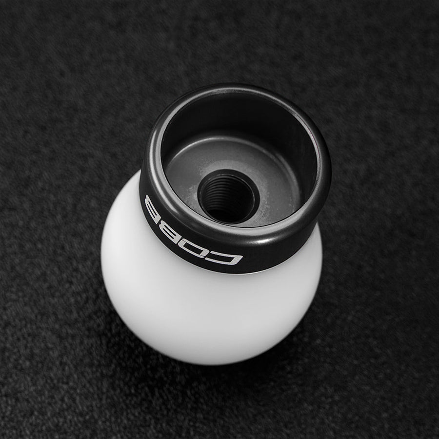 Cobb Tuning Shift Knob White w/ Black Ford Focus ST 13-18 / Fiesta ST 14-19 / Focus RS 16-18 | 291350-W-BK