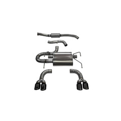 Corsa Sport Cat Back Exhaust Dual Exit Black Tips Subaru STI 08-14 MT / WRX 11-14 | 14862BLK