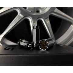 Cosmis Racing Wheels Close Ended Lug Nuts Black M12x1.25mm (set of 24)