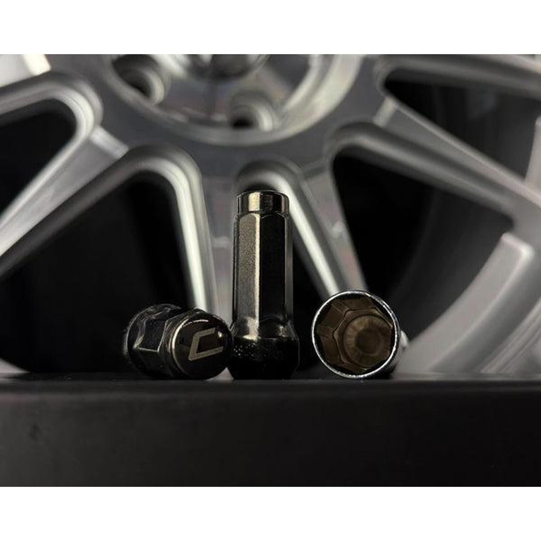 Cosmis Racing Wheels Close Ended Lug Nuts Gunmetal M12x1.5mm (set of 24)