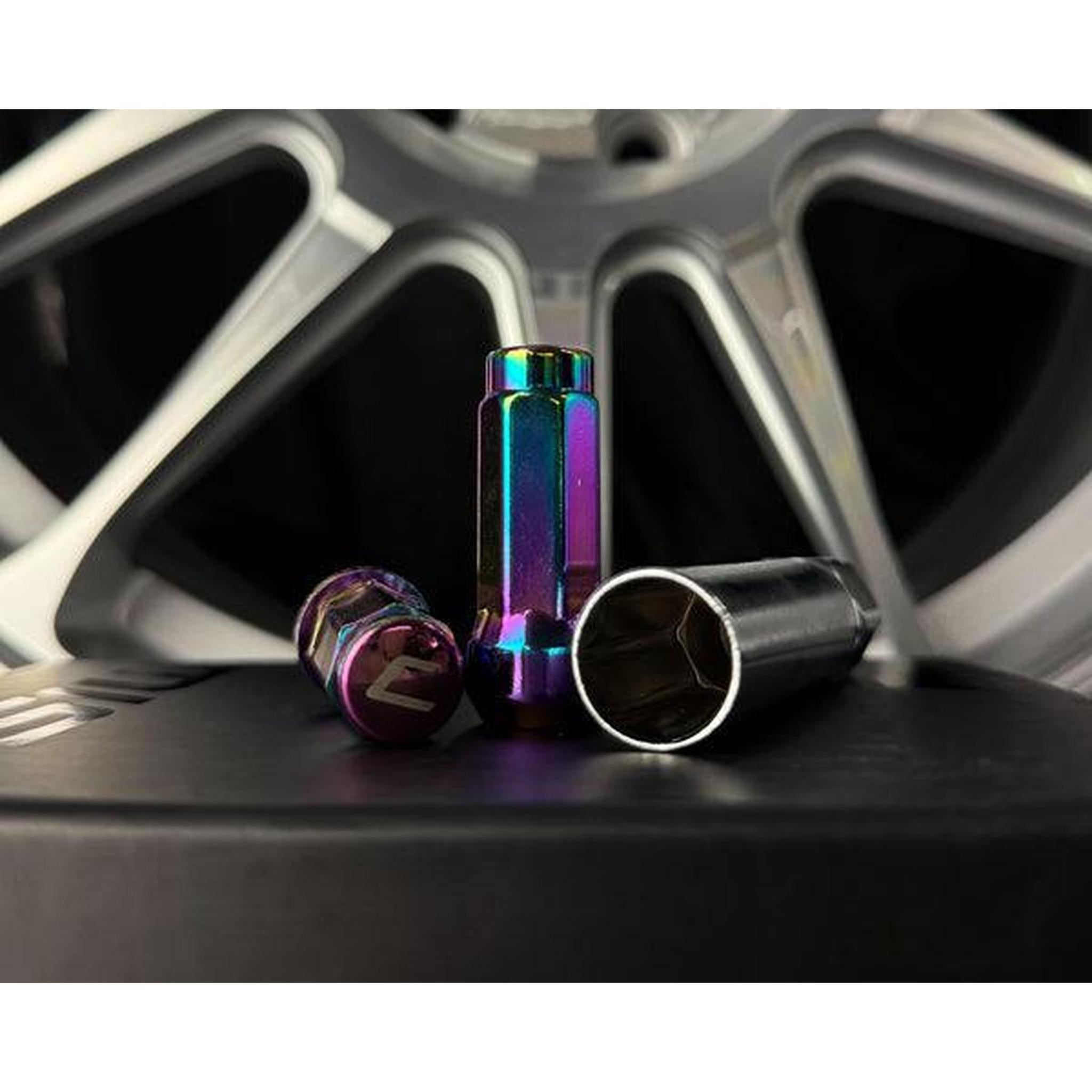 Cosmis Racing Wheels Close Ended Lug Nuts Rainbow M12x1.5mm (set of 24)