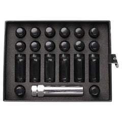 Cosmis Racing Wheels Closed-Ended Black Lug Nuts 12x1.50mm - Set of 24 | 760-7F7K5020