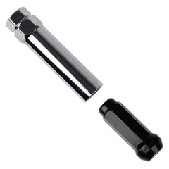 Cosmis Racing Wheels Closed-Ended Black Lug Nuts 7 Spline 12x1.25mm - Set of 24