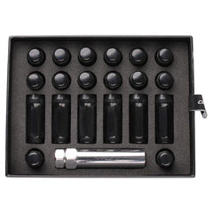 Cosmis Racing Wheels Closed-Ended Black Lug Nuts 7 Spline 12x1.25mm - Set of 24