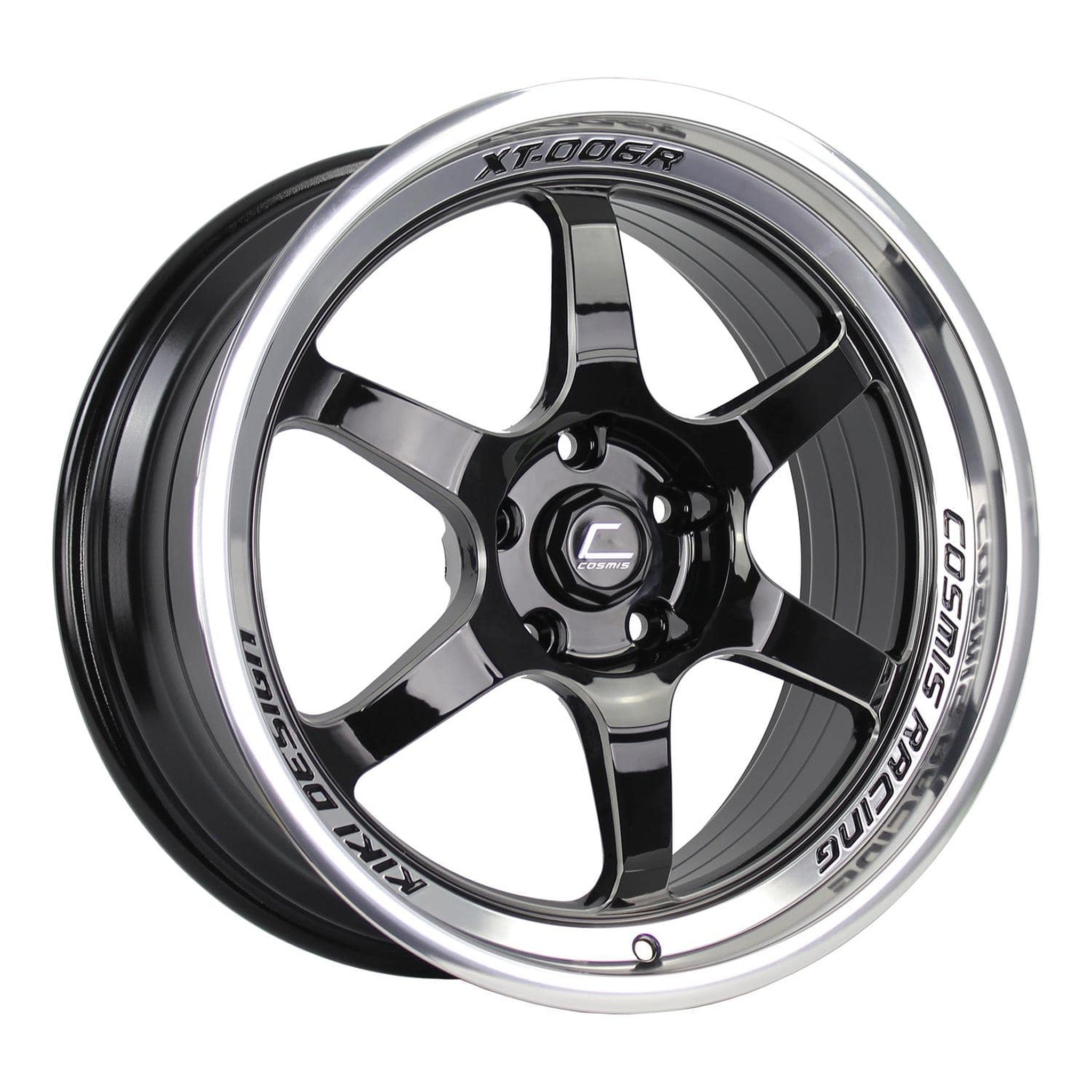 Cosmis Wheels XT-006R Black w/ Machined Lip Wheel 18x9 +30 5x114.3