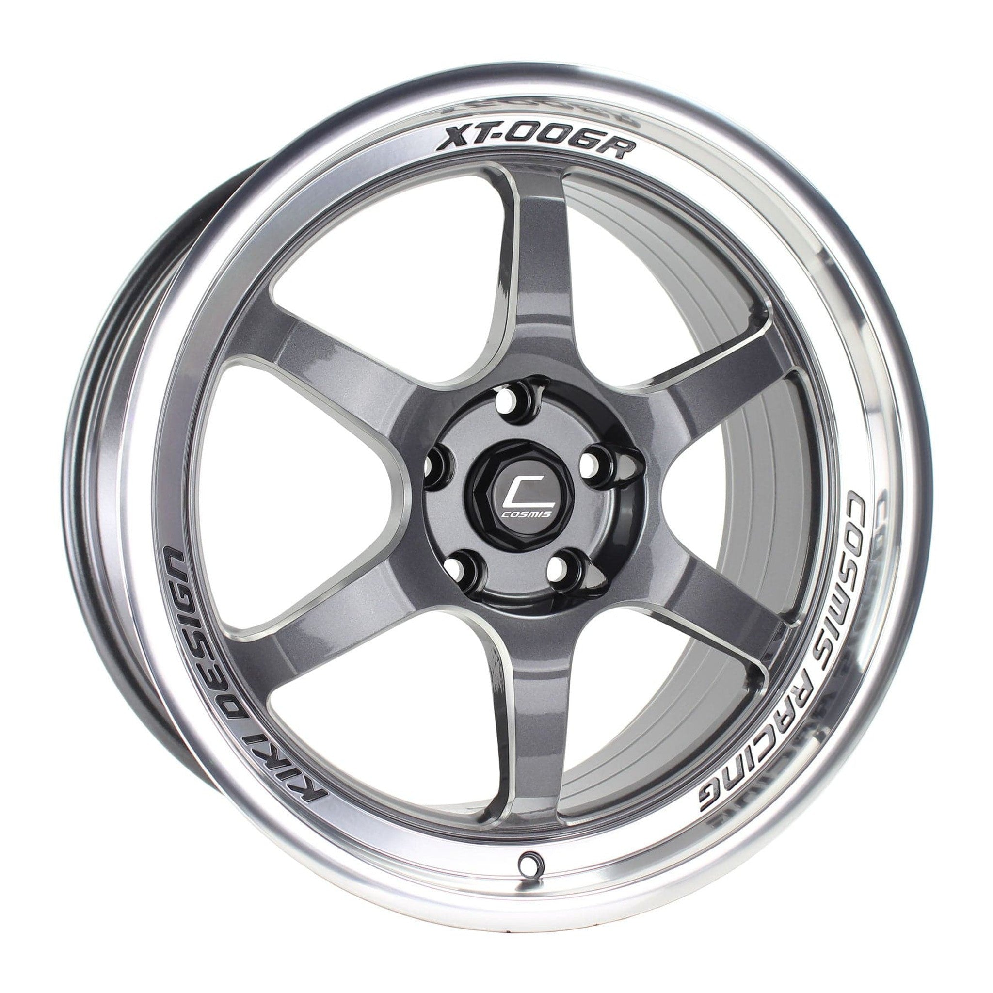 Cosmis Wheels XT-006R Gunmetal w/ Machined Spokes and Lip Wheel 18x9 +30 5x114.3