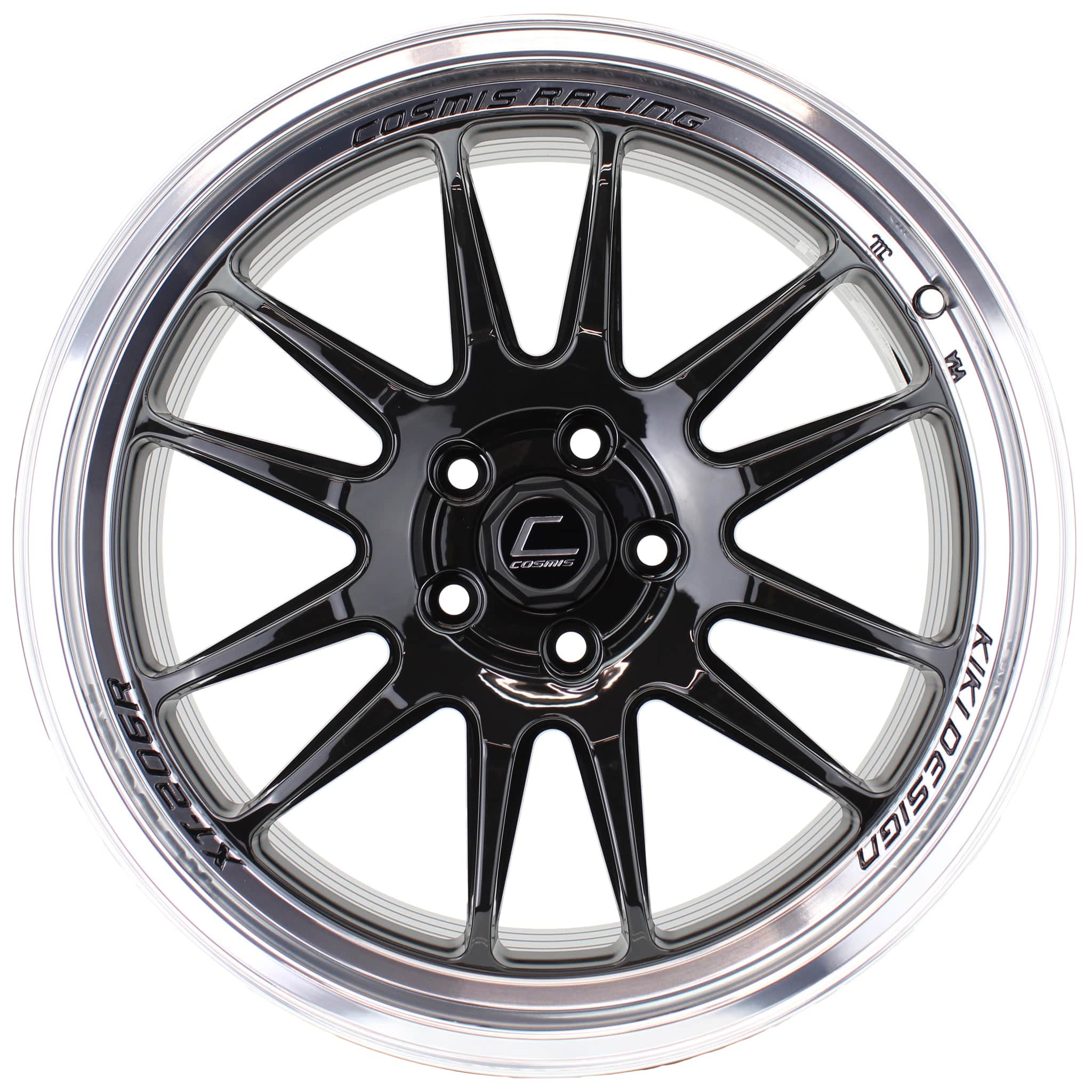 Cosmis Wheels XT-206R Black w/ Machined Lip 18x9 +34 5x108 Wheel