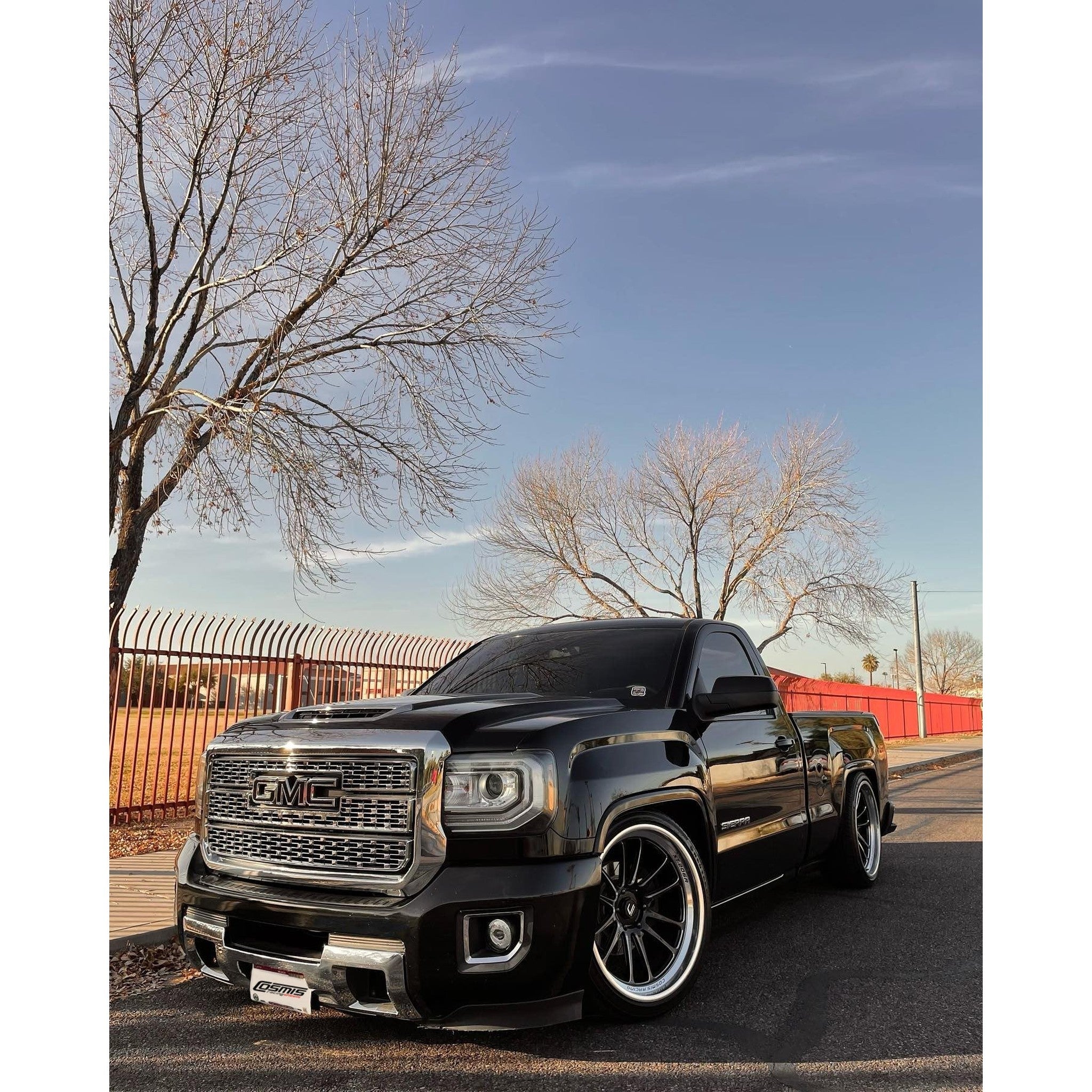 Cosmis Wheels XT-206R Black w/ Machined Lip + Spokes Wheel 22x10 +0 6x139.7