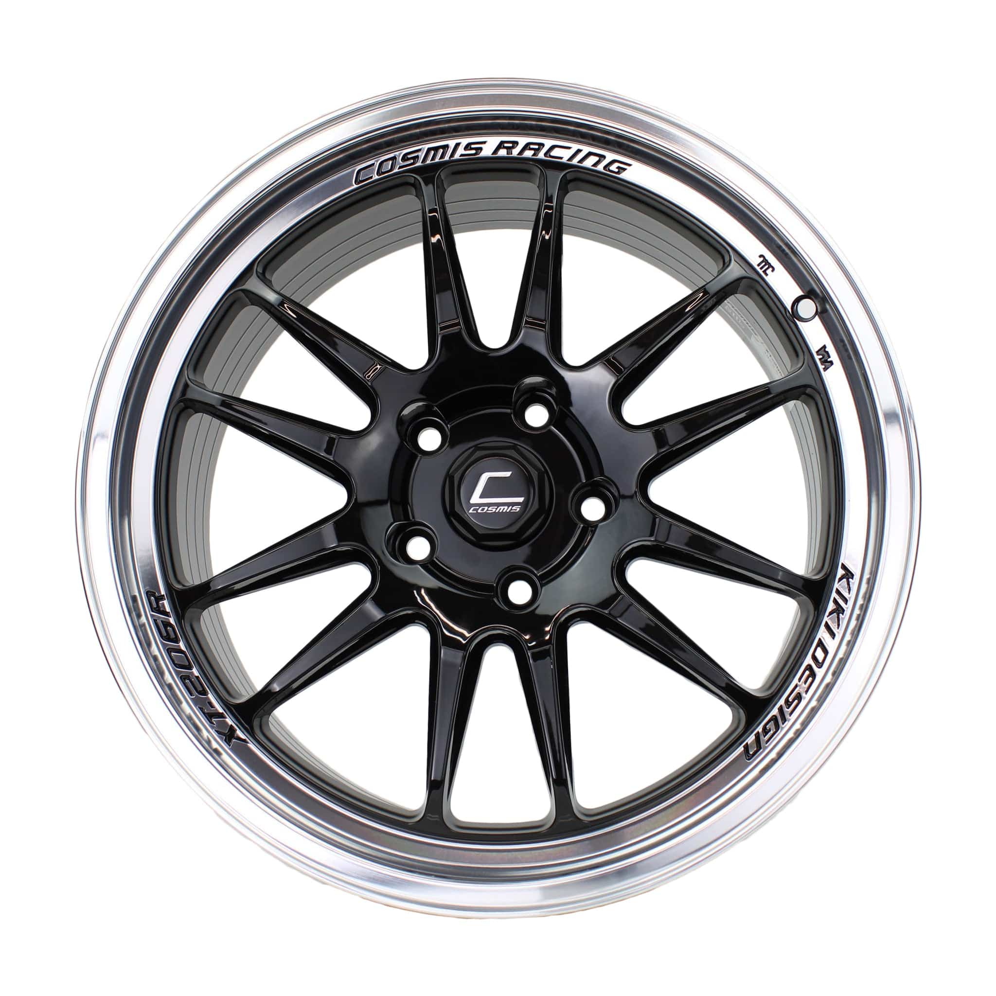 Cosmis Wheels XT-206R-FF Black W/ Machined Lip Wheel 18x9 +31mm 5x120