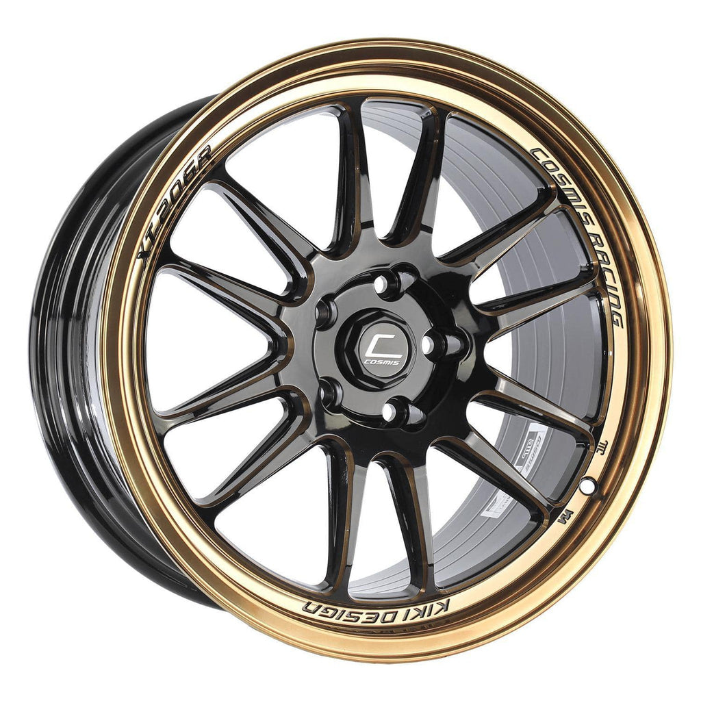 Cosmis Wheels XT-206R-FF Black w/ Bronze Lip 18x9.5 +38