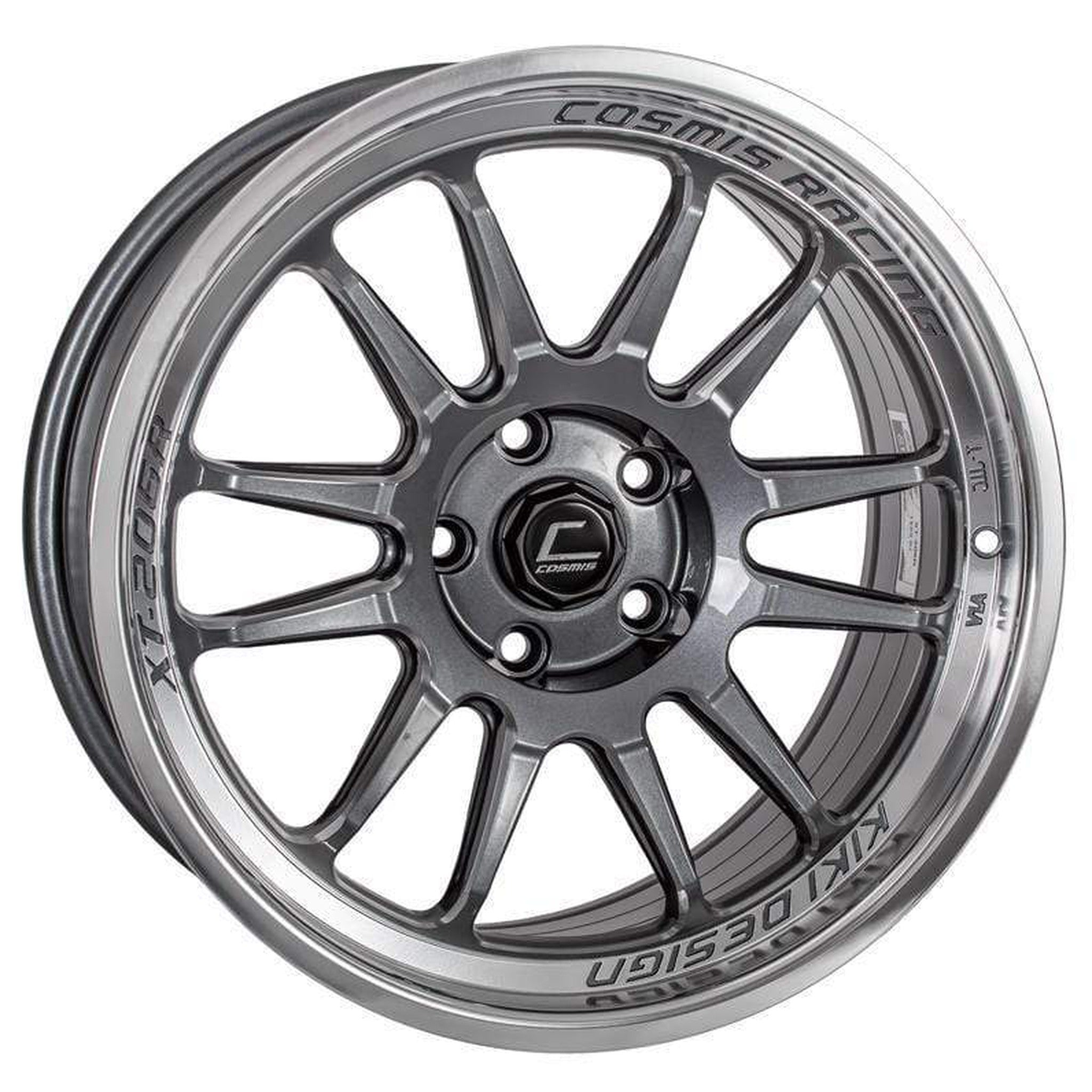 Cosmis Wheels XT-206R Gunmetal w/ Machined Lip Wheel 17x8 +30 5x100