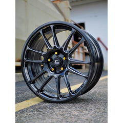 Cosmis Wheels XT206E 19x8.5 +35 5x114.3 Black Machined Spoke | XT206E-1985-35-5x114.3-BMS