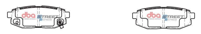 DBA Rear Street Series Brake Pads Subaru BRZ w/o Brembo Brakes 2013-2025 | DB1789SS